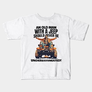 An old man with a jeep shouldn't be underestimated! Kids T-Shirt